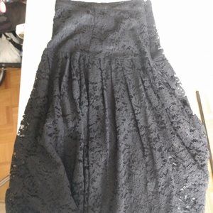 Black lace skirt